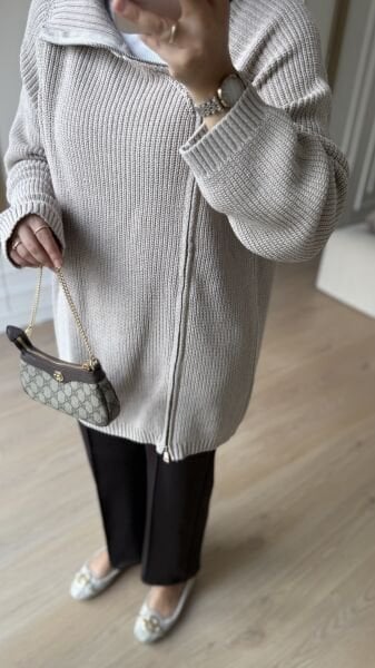 Çift Fermuarlı Kazak