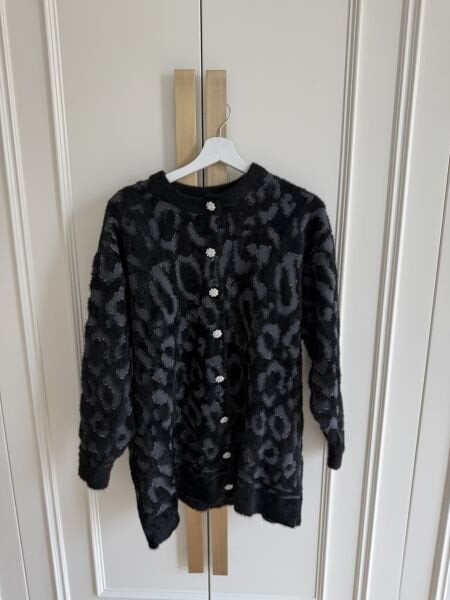 Yumuş Angora Hırka Siyah