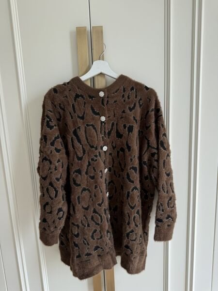 Yumuş Angora Hırka Kahverengi