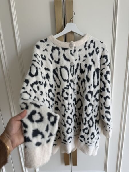 Yumuş Angora Hırka Ekru