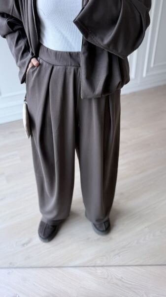 Bol Kesim Oysh Takım Kahverengi