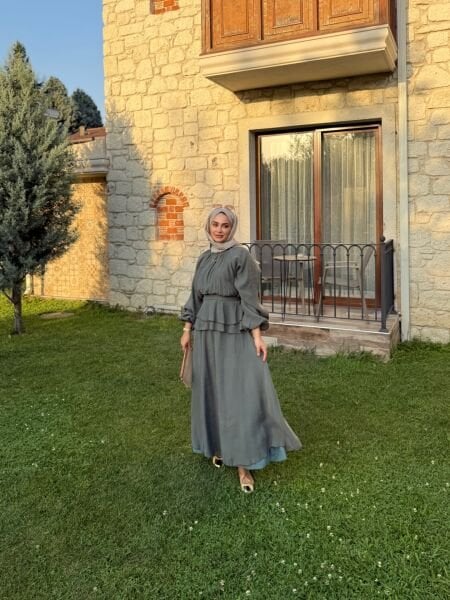 Takım Görünümlü Elbise Yeşil