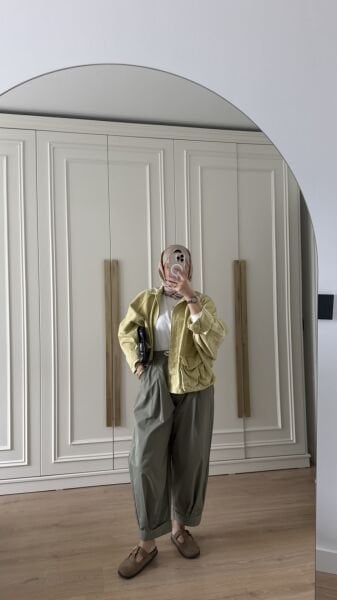 Şalvar Model Kanvas Pantolon Haki