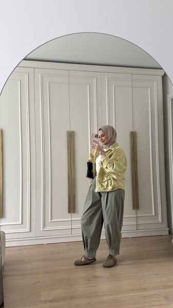 Şalvar Model Kanvas Pantolon Haki