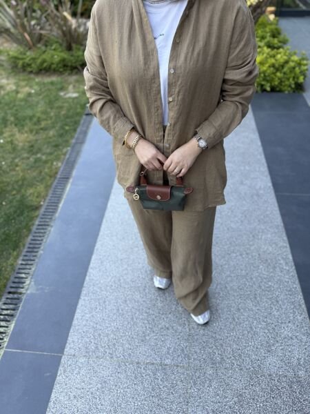 Premium Keten Takım Toprak