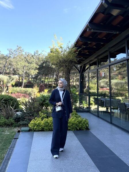 Premium Keten Takım Lacivert
