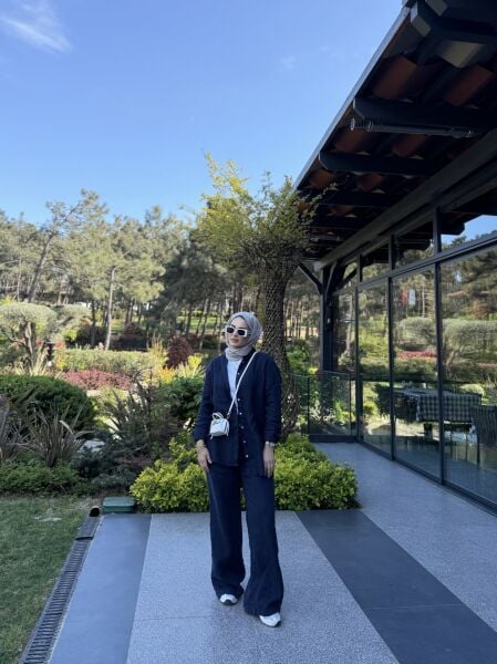 Premium Keten Takım Lacivert