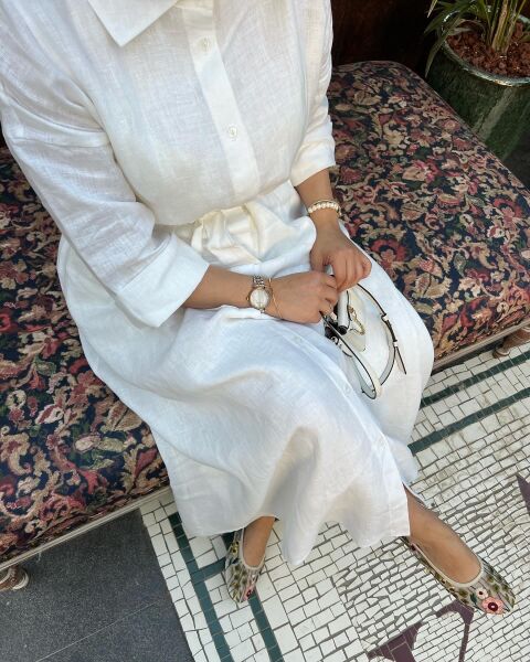 Keten Gömlek Elbise