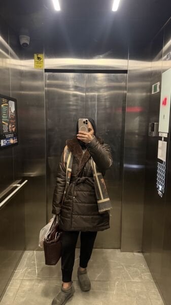 Kapşonlu Kürklü Mont