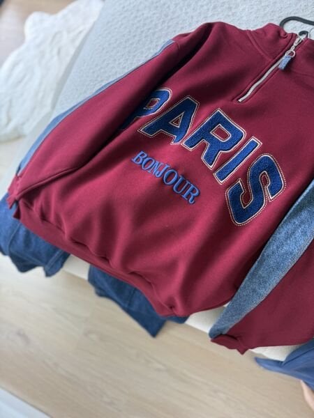 Kot Detaylı Paris Sweat