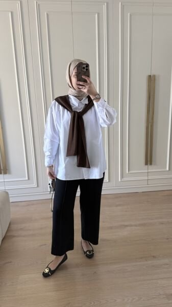 Şal Detaylı Gömlek