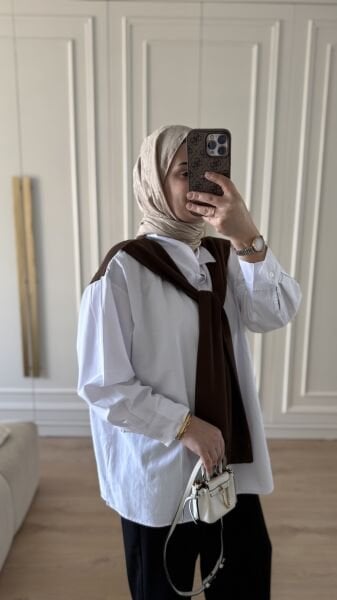 Şal Detaylı Gömlek