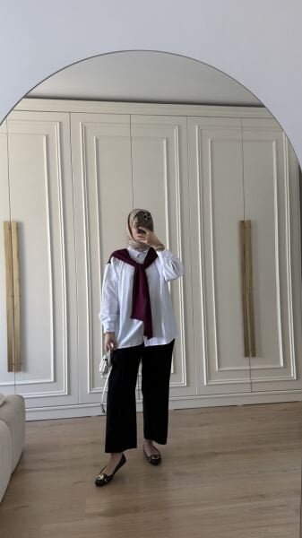 Şal Detaylı Gömlek