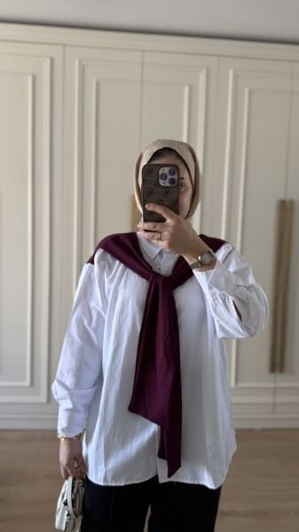 Şal Detaylı Gömlek