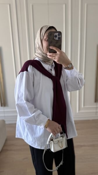 Şal Detaylı Gömlek