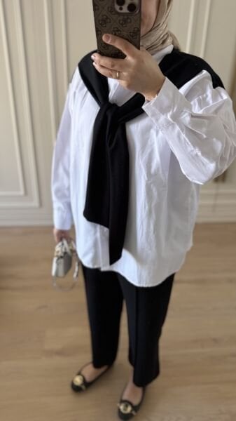 Şal Detaylı Gömlek