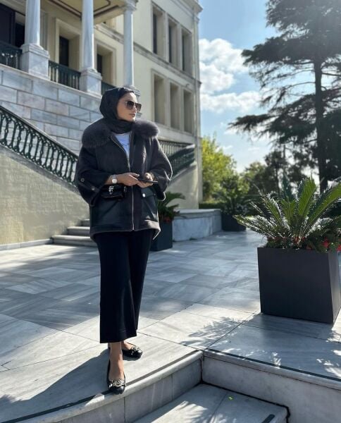 Angora Kürklü Kaban Antrasit