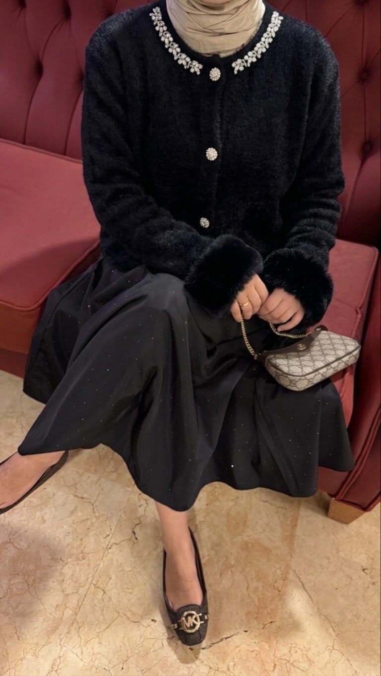 İthal Kürklü Angora Hırka