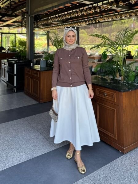 Nazen Hırka Kahverengi