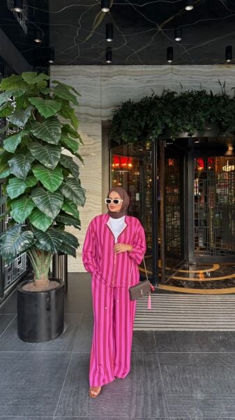 Saten Takım Pembe