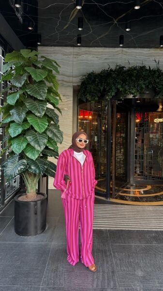 Saten Takım Pembe