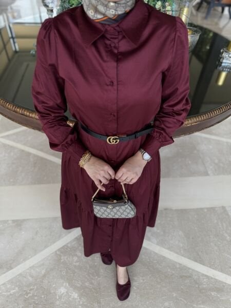 Versa Elbise Bordo