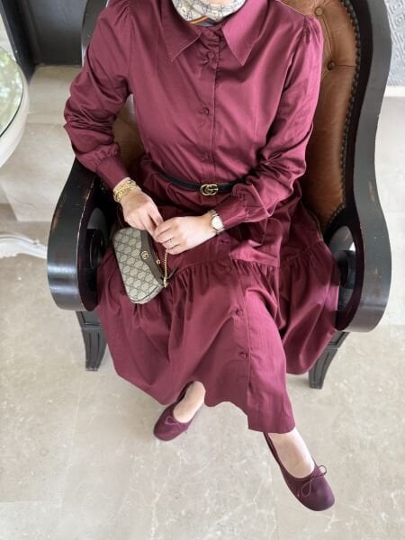 Versa Elbise Bordo