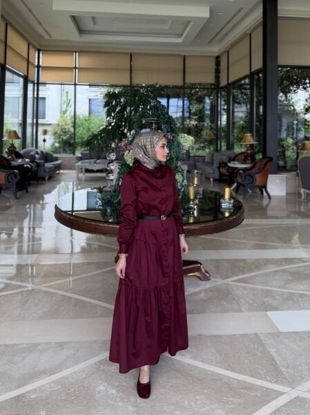 Versa Elbise Bordo