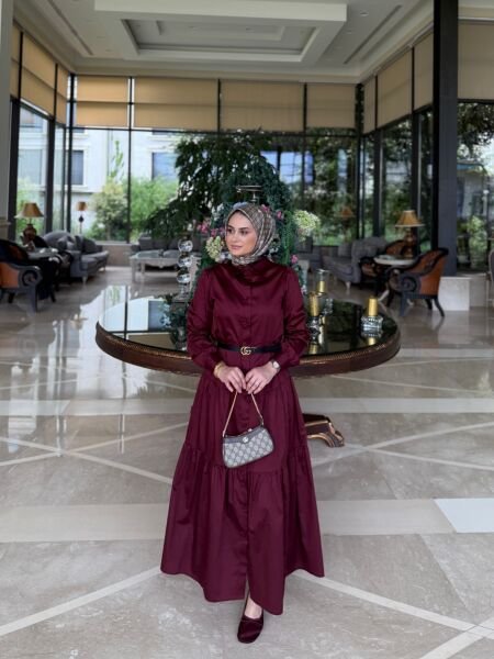 Versa Elbise Bordo