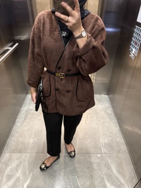 Deri Biyeli Ceket Ön Sipariş