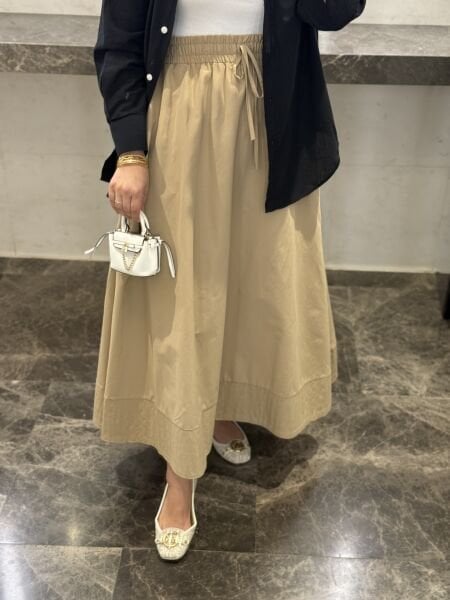 Poplin Etek Camel