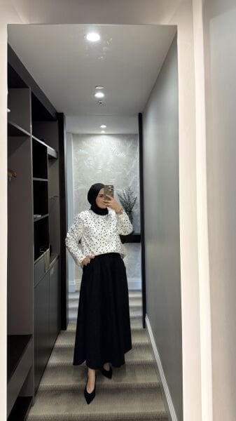 Cep Detaylı Pamuklu Etek