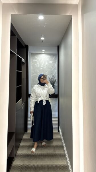 İpkyol  Brode Gömlek Beyaz