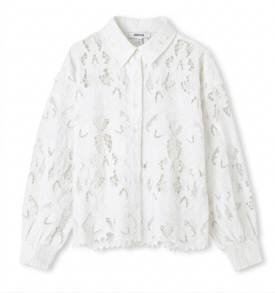 İpkyol  Brode Gömlek Beyaz