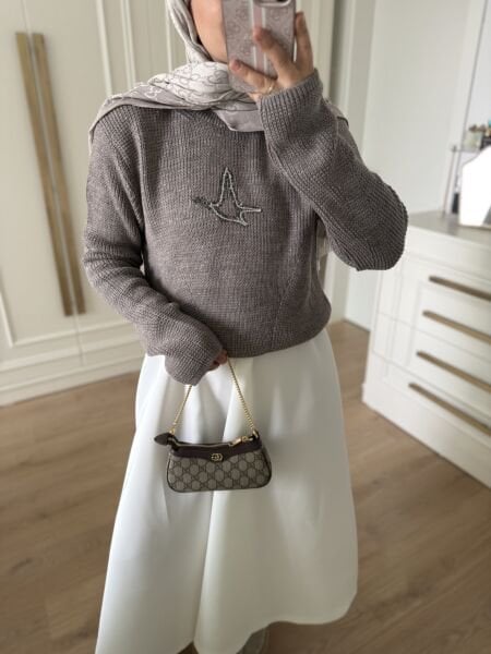 Simli Kuşlu Kazak Vizon