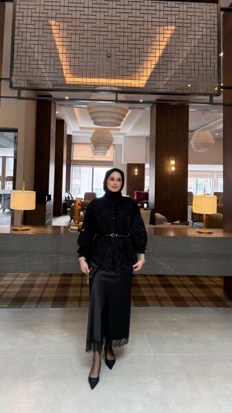 İpkyol  Brode Gömlek Siyah