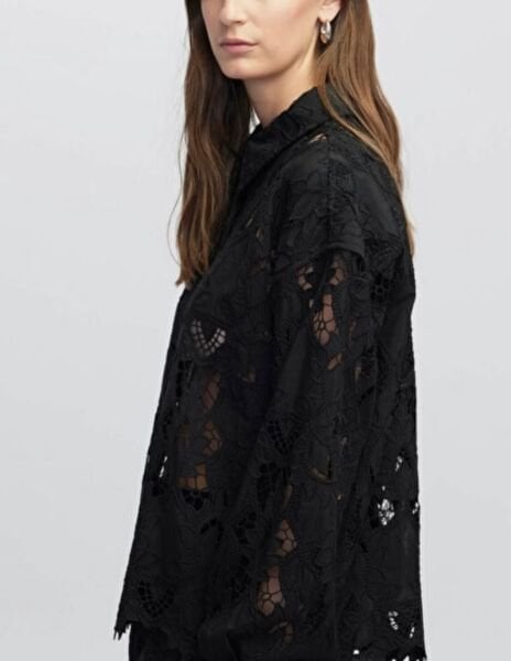 İpkyol  Brode Gömlek Siyah