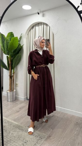 Kemerli Tensel Elbise