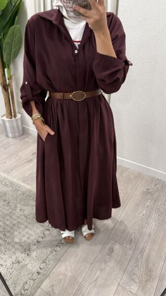 Kemerli Tensel Elbise