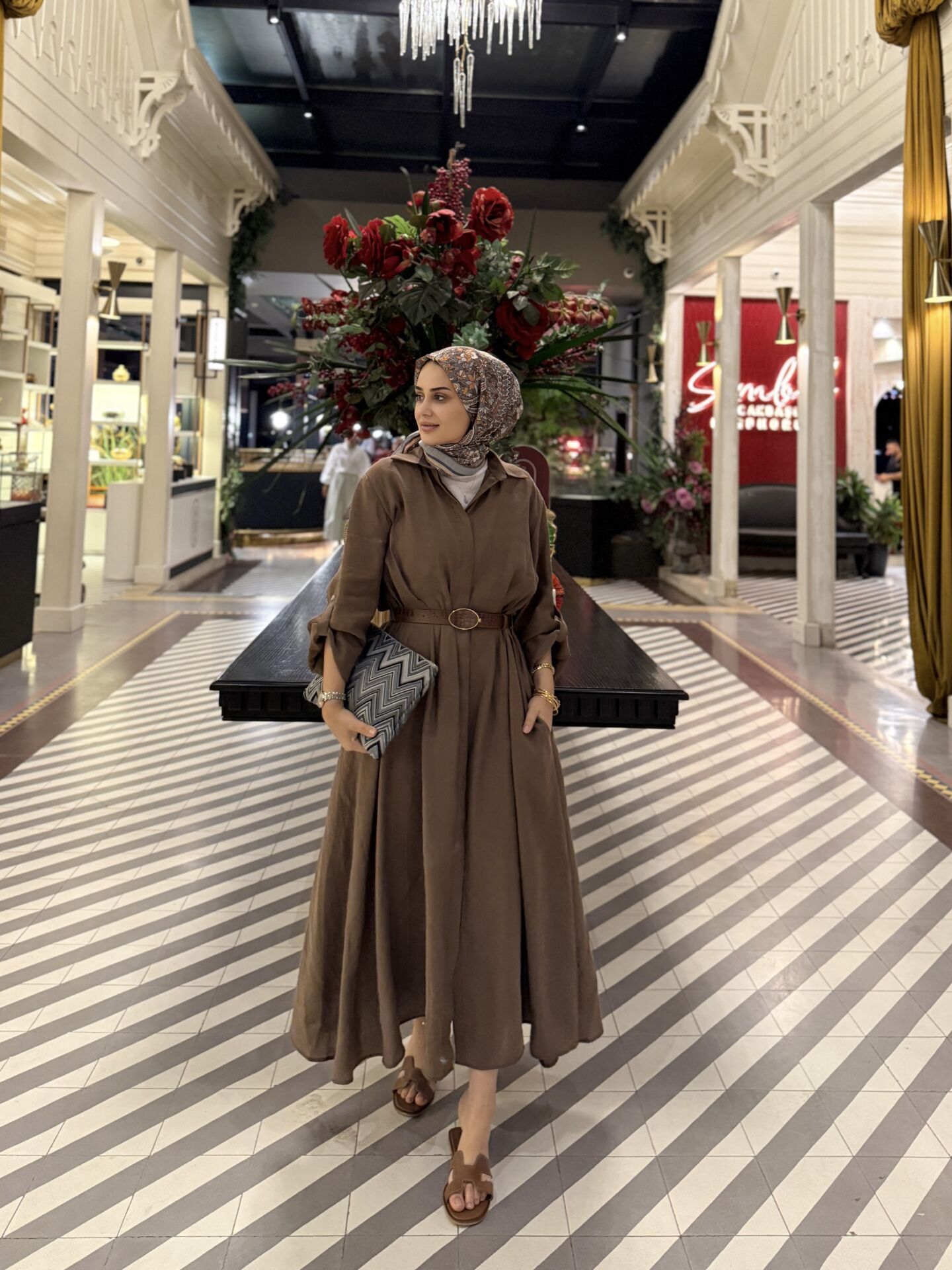 Kemerli Tensel Elbise