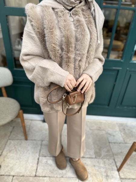 Kürklü Angora Hırka