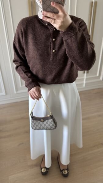 Gold Düğmeli Kazak