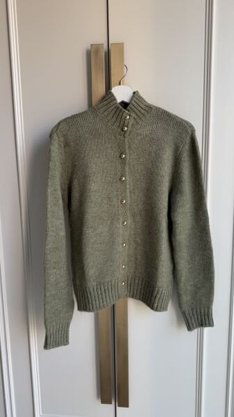 Gold Düğmeli Kazak Yeşil