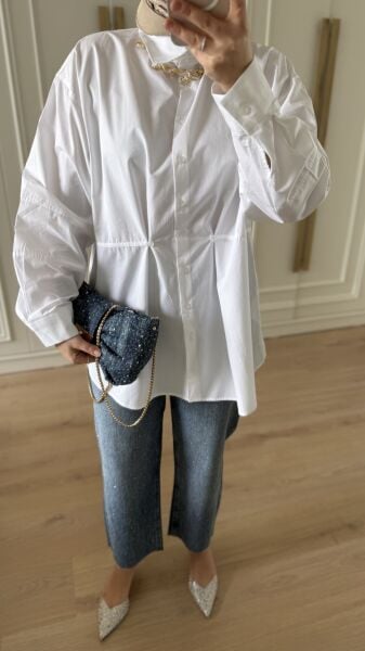 Pamuklu Oversize Gömlek Pembe