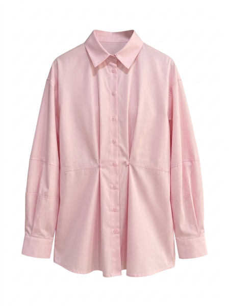 Pamuklu Oversize Gömlek Pembe