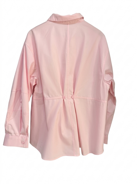 Pamuklu Oversize Gömlek Pembe