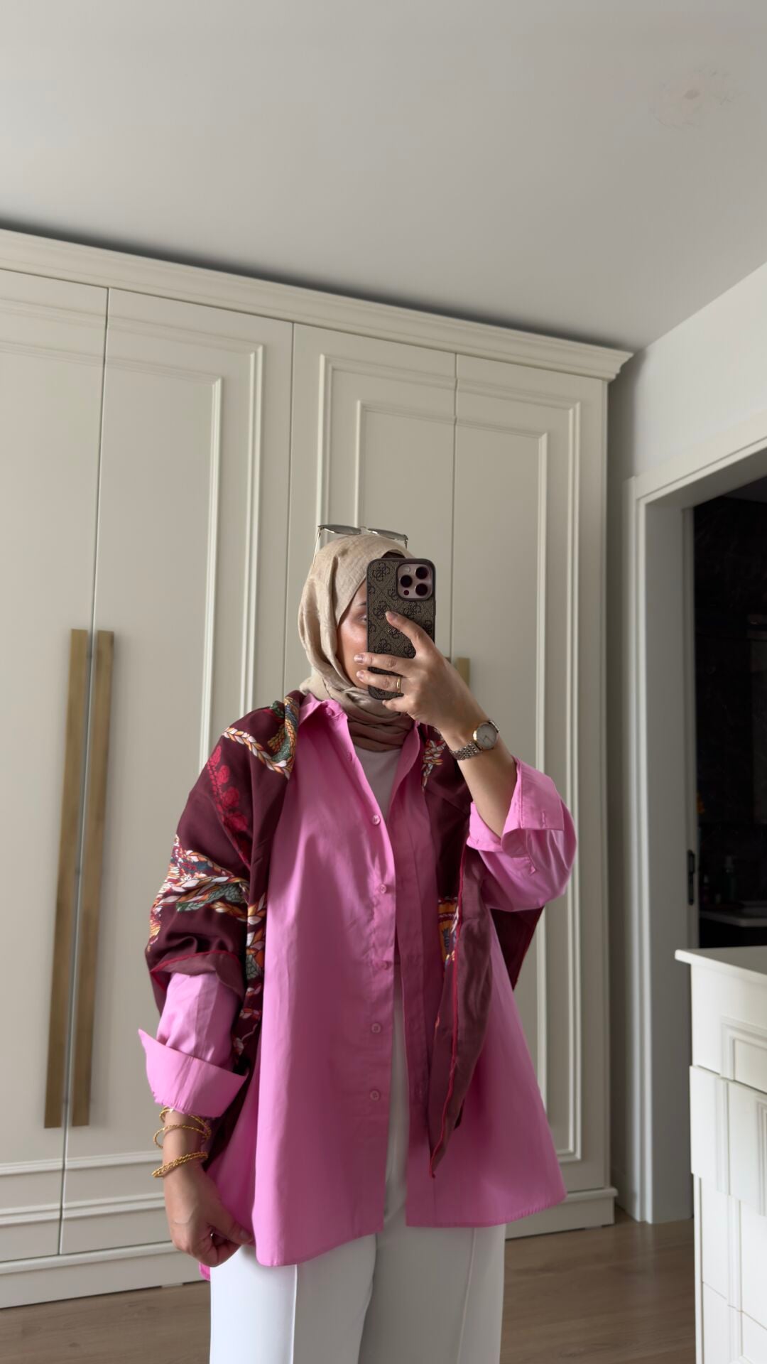 Pembe Poplin Gömlek