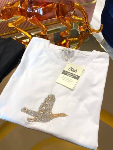Gold Kuşlu Tişört