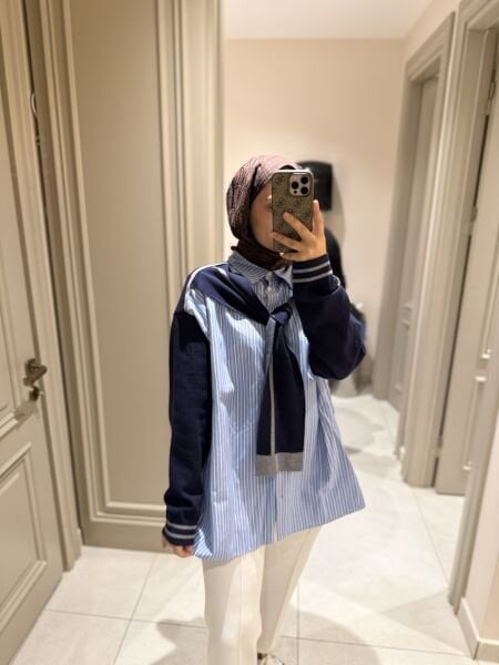 Twist Gömlekli Kazak Lacivert