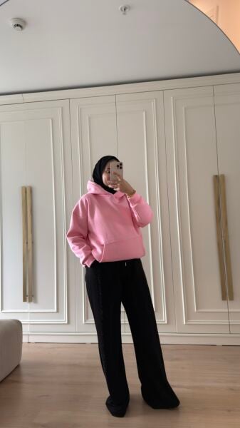 Oversize Sweat Pembe